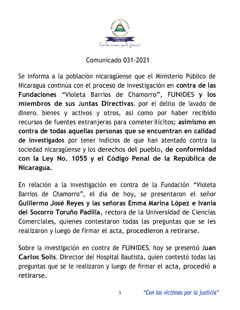 COMUNICADO